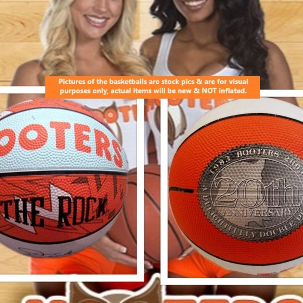 2 Different Hooters V Foundation, Dick Vitale Autographed Mini Basketballs VTG